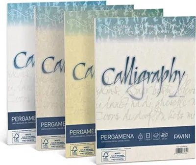 Produktbild von Favini Pergamena Calligraphy Druckerpapier A4 (210x297 mm) 50 Blätter Weiß