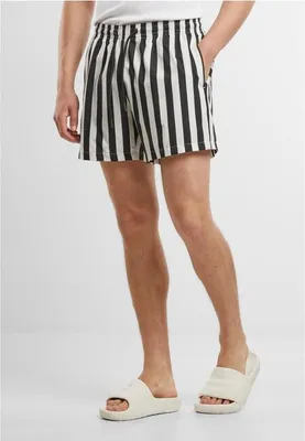 Zdjęcie produktu dla Szorty kąpielowe Urban Classics w paski czarny/biały - 3XL
