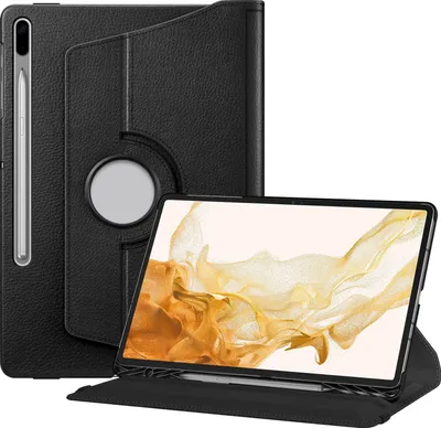 Produktbild von Fintie Hülle für Samsung Galaxy Tab S8 Plus 2022/Tab S7 FE 2021/Tab S7 Plus 2020 12.4 Zoll, 360 Grad Drehbar Verstellbare Schutzhülle mit S Pen Halter, Auto Schlaf/Wach Funktion, Schwarz