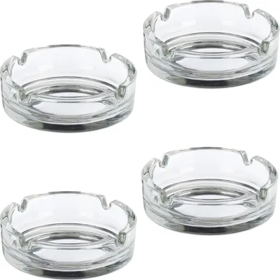 Produktbild von relaxdays Aschenbecher aus Glas 4er Set