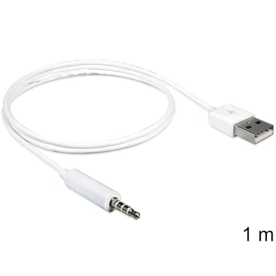 Produktbild von DELOCK Ipod Shuffle Kabel 3,5mm Klinke -> USB A St/St 1.00m
