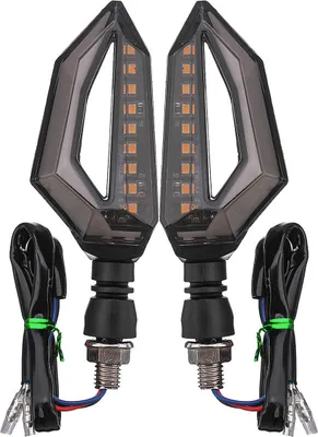 Imagen del producto de Luces LED universales para moto y scooter de 12V, para luces diurnas y direccionales, color amarillo