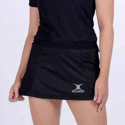 Produktbild von Gilbert Netball Skort Damen Sportbekleidung schwarz bequem