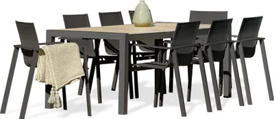 Produktbild von Garten-Essgruppe für 8 Personen mit beigefarbener Keramikplatte