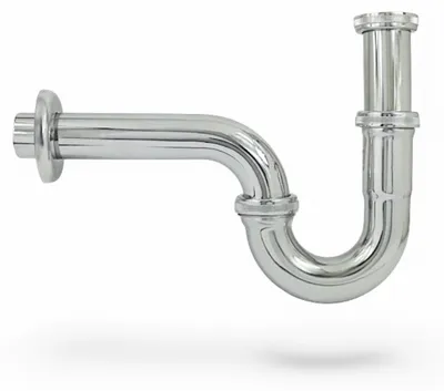 Produktbild von Siphon Röhrensiphon Edelstahl verchromt 1 1/4" x 32 mm für Waschbecken