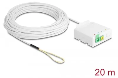 Produktbild von DeLOCK LWL Anschlussdose 2 x SC/APC Simplex mit Verlegekabel Set 20 m, 20 m, G.657.A1, 2x SC