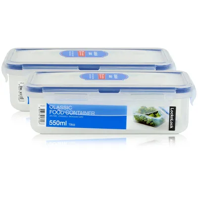 Produktbild von LocknLock Classic HPL815 Frischhaltedose 550ml - Luft & Wasserdicht (2er Pack)