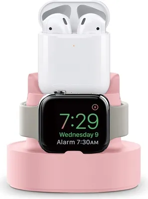 Obrázek produktu pro Eko, nabíjecí stanice pro Apple Watch a AirPods / smartphone 2 v 1 z odolného TPU, růžová