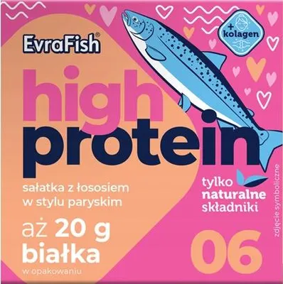 Zdjęcie produktu dla Evrafish Proteinowa sałatka z łososiem w stylu paryskim 160g