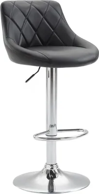 Produktbild von TPFLiving Barhocker Lazius Gestell Metall in Chromoptik Kunstleder Schwarz