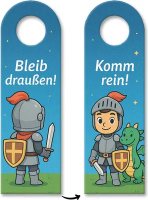 Produktbild von Ritter Drache Bleib draußen! Komm rein! Türhänger