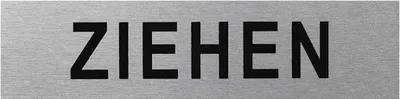 Zdjęcie produktu dla Aluminiowa tabliczka na drzwi "Ziehen" 160x40mm