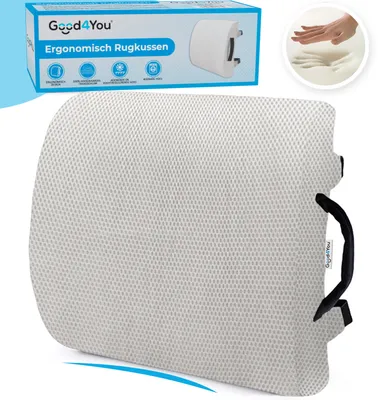 Produktbild von Good4You Ergonomisches Lendenkissen - Auto & Büro – Rückenstütze - Lendenstütze -Rückenschmerzen Kissen