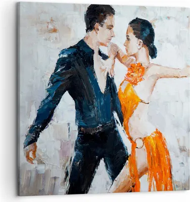 Produktbild von Bild auf Leinwand - Leinwandbild - tanzen sie - 50x50cm - Wand Bild - Wanddeko - Wandbilder - Leinwanddruck - Bilder - Kunstdruck - Wanddekoration - Leinwand bilder - Wandkunst - AC50x50-3772