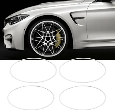 Productafbeelding van 4 stuks velgbeschermers, 21 inch, ABS, krasbestendig, zelfklevend, voor auto's, wit