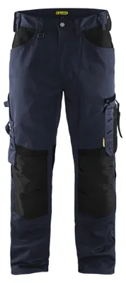 Image de Pantalon artisan sans poches flottantes bleu marine/noir T48 - BLÅKLÄDER - 155618608699C54
