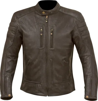 Image de Veste en cuir de moto Merlin Draycott, noir, 3XL