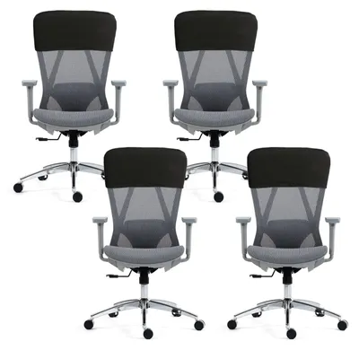 Stuhlbezug-Set 4er-Pack, elastisch, 35x48 cm, schwarz