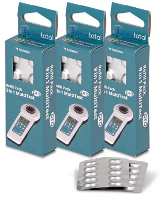 Produktbild von 3x POOL Total Refill Pack für MultiTest ''PRO'' (210 Tabl.)