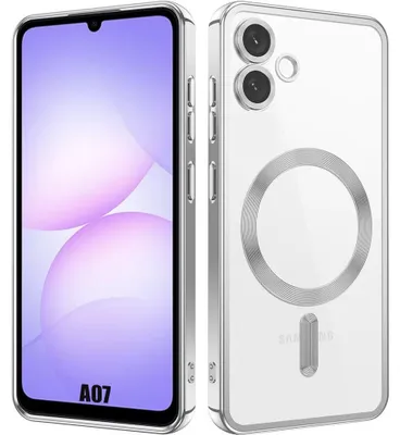 Image de Coque pour Samsung Galaxy A07, Protection avec Cercle Magnétique et Film Caméra - Argenté