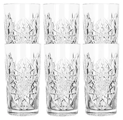 Cooler Glas Set 6 Stück 47,3 cl Hobstar Kristallglas