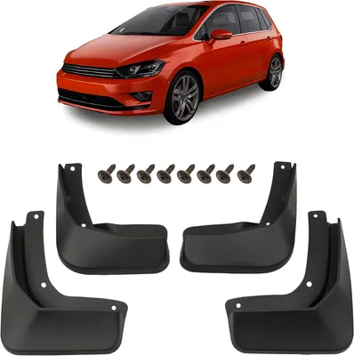 Produktbild von Schmutzfänger 4er-Set mit Befestigungssatz passend für VOLKSWAGEN GOLF SPORTSVAN 2014-2018