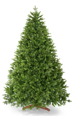 Productafbeelding van Realistische Kunstkerstboom met Houten Sokkel