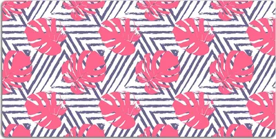 Produktbild von Schreibtischmatte Tischunterlage 120x60 cm Mauspad - Rosa Blätter