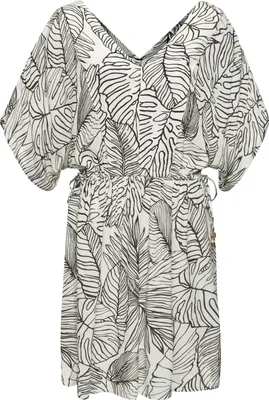 Produktbild von s.Oliver Longtunika aus gekreppter Viskose mit verstellbarer Taille creme-schwarz Größe 38
