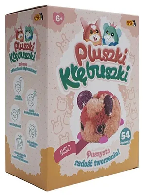 Productafbeelding van Pluche knuffels, "Kłębuszki Misio" set om zelf te maken, 54 onderdelen
