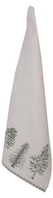 Produktbild von Clayre & Eef Geschirrtuch 50x70 cm Beige Grün Baumwolle Tannenbäume