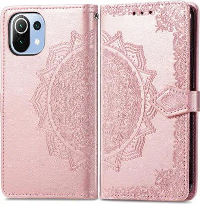 Immagine prodotto di Custodia a libro imoshion Mandala Xiaomi Mi 11 Lite (5G/4G) / 11 Lite 5G NE - Oro rosa