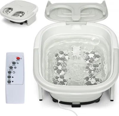 Produktbild von COSTWAY Fußbad klappbar, 500W Fußbadewanne Shiatsu Spa, Timer, 36-48℃, Fernbedienung