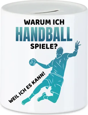 Produktbild von Warum ich Handball spiele Spardose Handballer Handballspieler Handballverein Mannschaft