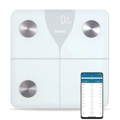 Immagine prodotto di Salente SlimFit, bilancia diagnostica personale per il fitness, Bluetooth, bianca