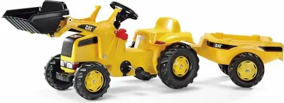 Produktbild von rolly toys Kid CAT Trettraktor mit Schaufellader und Anhänger, Maße: 161x47x55 cm; 02 328 8