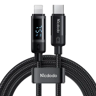 Produktbild von Mcdodo CA-5210 USB-C auf Lightning Kabel, 36W, 1,2m (schwarz)