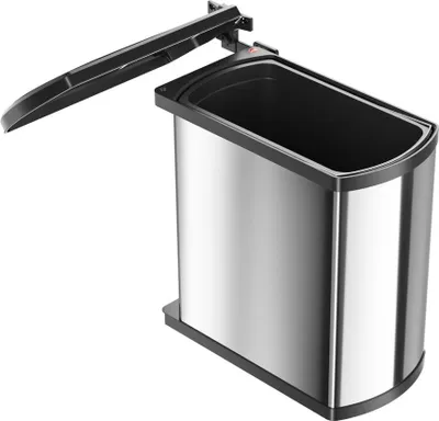 Immagine prodotto di Cestino Hailo 3418101 MF Swing bs Uno 18L Acciaio Inox Nero