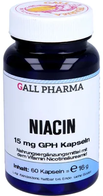 Zdjęcie produktu dla GALL PHARMA Niacyna 15 mg GPH Kapsułki, 60 kapsułek