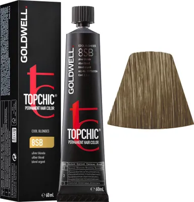 Immagine prodotto di Goldwell Topchic Tube 8SB Silver Blonde  60ml - colore permanente in tubo