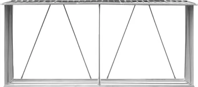 Produktbild von Cloris DesignMöbel Kaminholzregale - Anthrazit Brennholzlager Verzinkter Stahl 330x84x152cm Anthrazit Schlichtes6928711