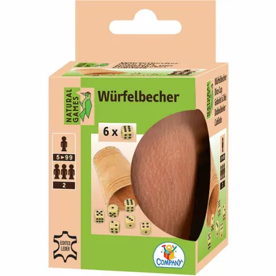 Obrázek produktu pro NG Kožený hrnek na kostky se 6 kostkami