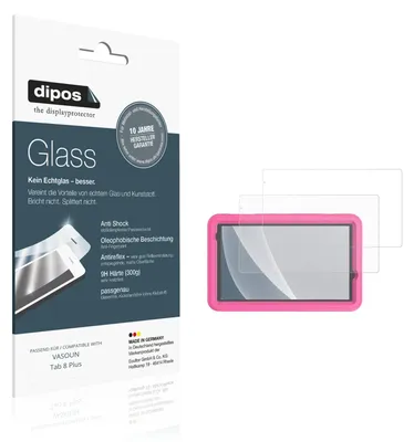 Produktbild von 2x Schutzfolie für VASOUN Tab 8 Plus matt - Anti-Shock 9H Folie dipos Glass Kunststoffglas