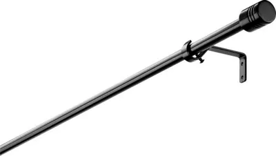 Produktbild von Gardinenstangen Set ausziehbar schwarz 100-200 cm Ø 13/16 mm