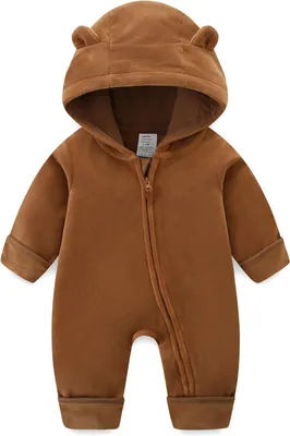 Obrázok produktu pre Detský overal s kapucňou 0-18 mesiacov, zips, pre zimu