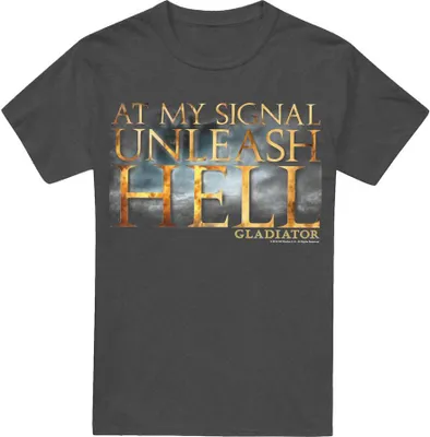 Productafbeelding van Gladiator - "Unleash Hell" T-shirt voor heren/dames, uni model, TV15247 (maat S) (anthraciet)