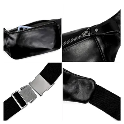 Produktbild von Herren Leder Gürteltasche Fanny Pack Gürteltasche