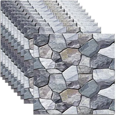 Produktbild von Selbstklebendes 3D Wandpaneel, wasserdichtes Muster, 30 x 30 cm, Selbstkleber-Mauerbehang für Küche, Schlafzimmer, Badezimmer, Wohnzimmer
