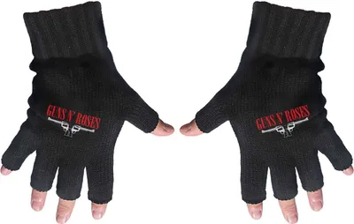 Image de Guns N Roses - Gants sans doigts RO8407 (taille unique) - Logo et pistolets unies pour hommes/femmes (Noir)
