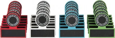 Produktbild von 24 x Memotafel mit Klammer ca.5,5 cm und 5,36 cm 4-fach sortiert